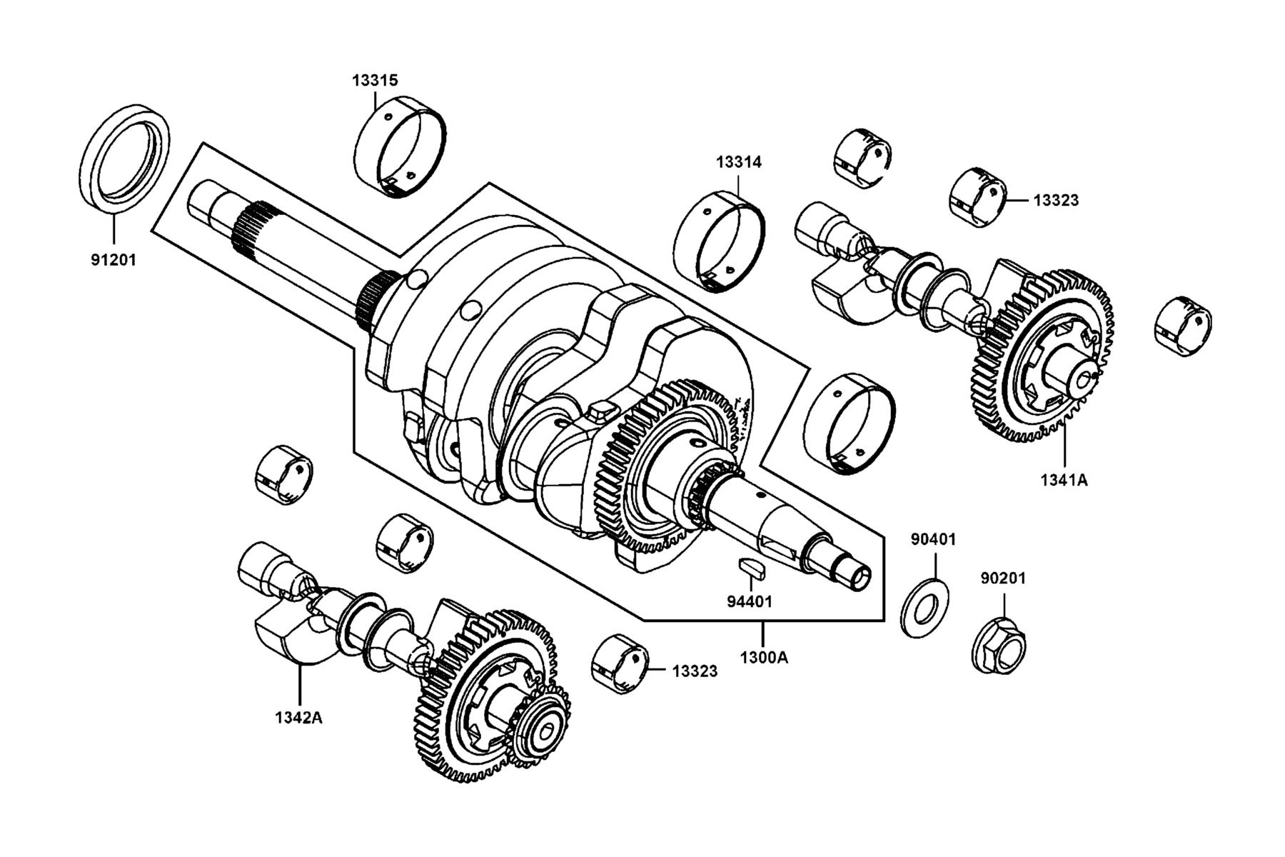 CV3 2023 Crank Shaft●Drive Proocket parts diagram