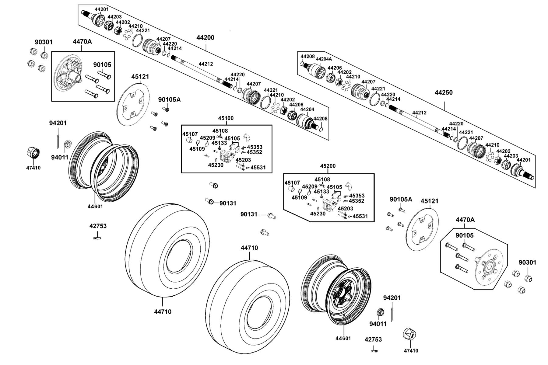 UXV 450i LE(2018) Wheel Assy Fr parts diagram