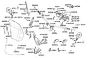 F03 Handle Steering ● Handle Cover parts diagram thumbnail