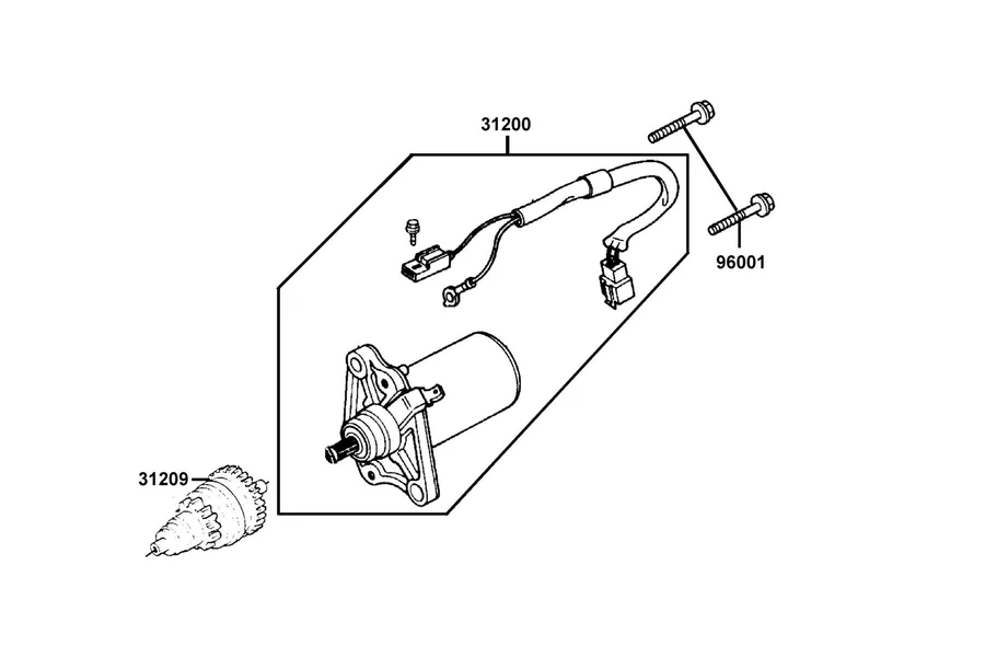 E04 Motor Assy Start parts diagram