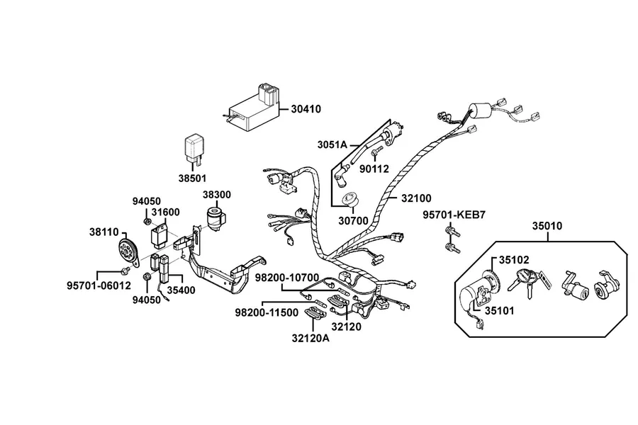 F20 Wire Harness parts diagram