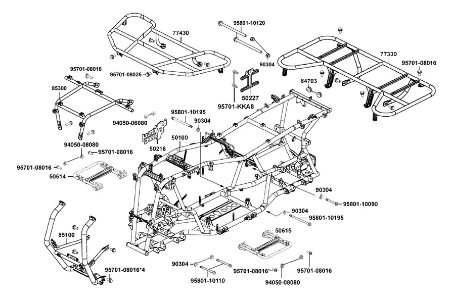 F22 Frame Body parts diagram