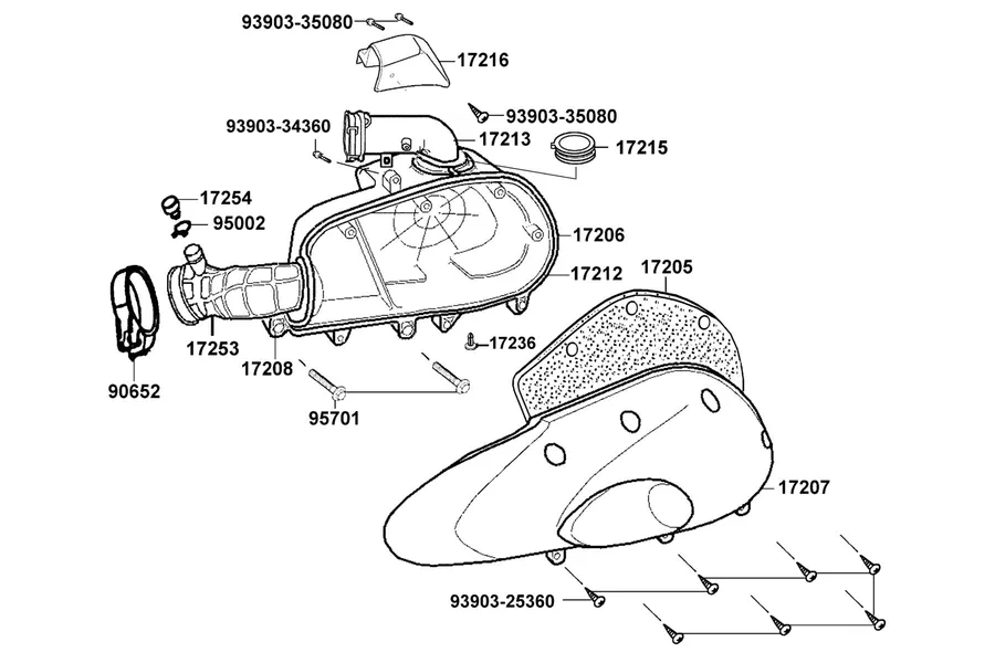 F14 Air Cleaner parts diagram