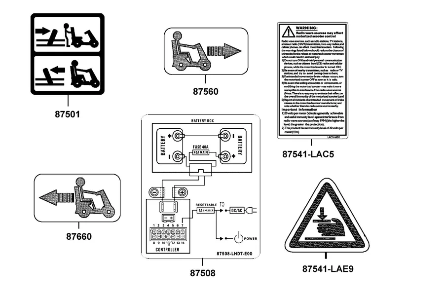F11 Caution Label parts diagram