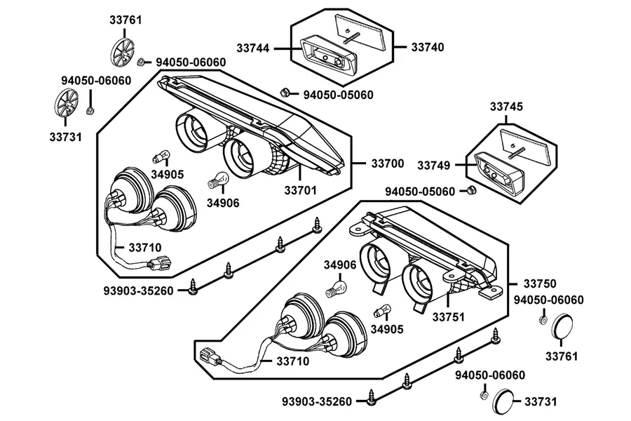 F18 Light Tail parts diagram