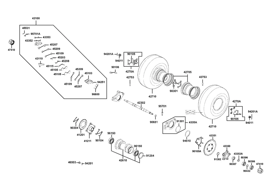 F08 Rear Wheel parts diagram