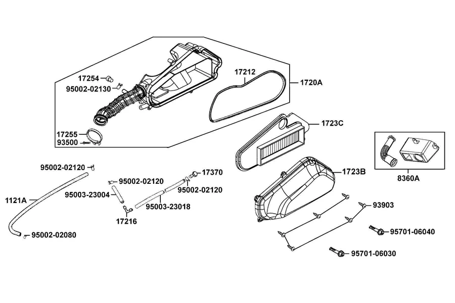 F13 Air Cleaner parts diagram