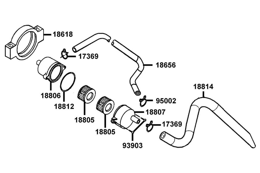 F22 Air Cleaner Two parts diagram