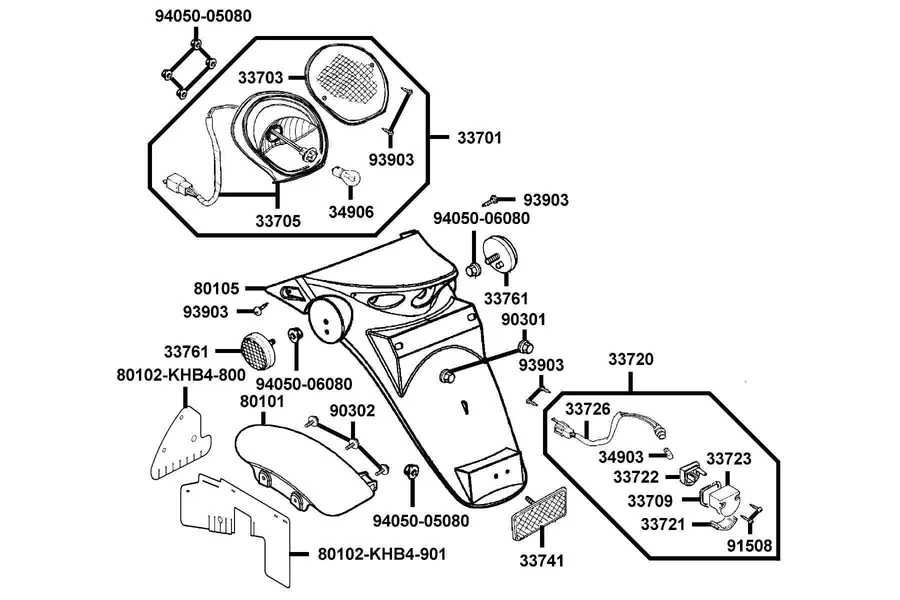 F18 Tail Light parts diagram