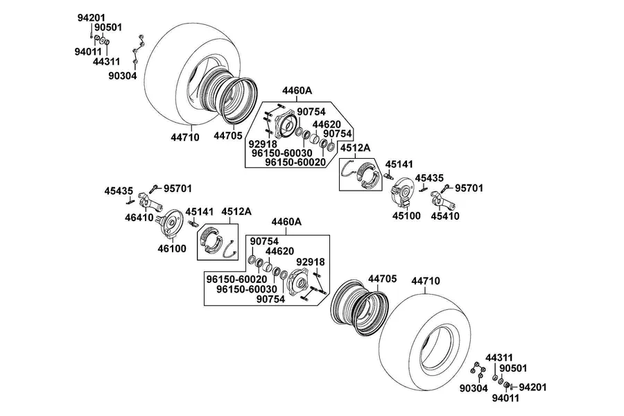 F06 Front Wheel parts diagram