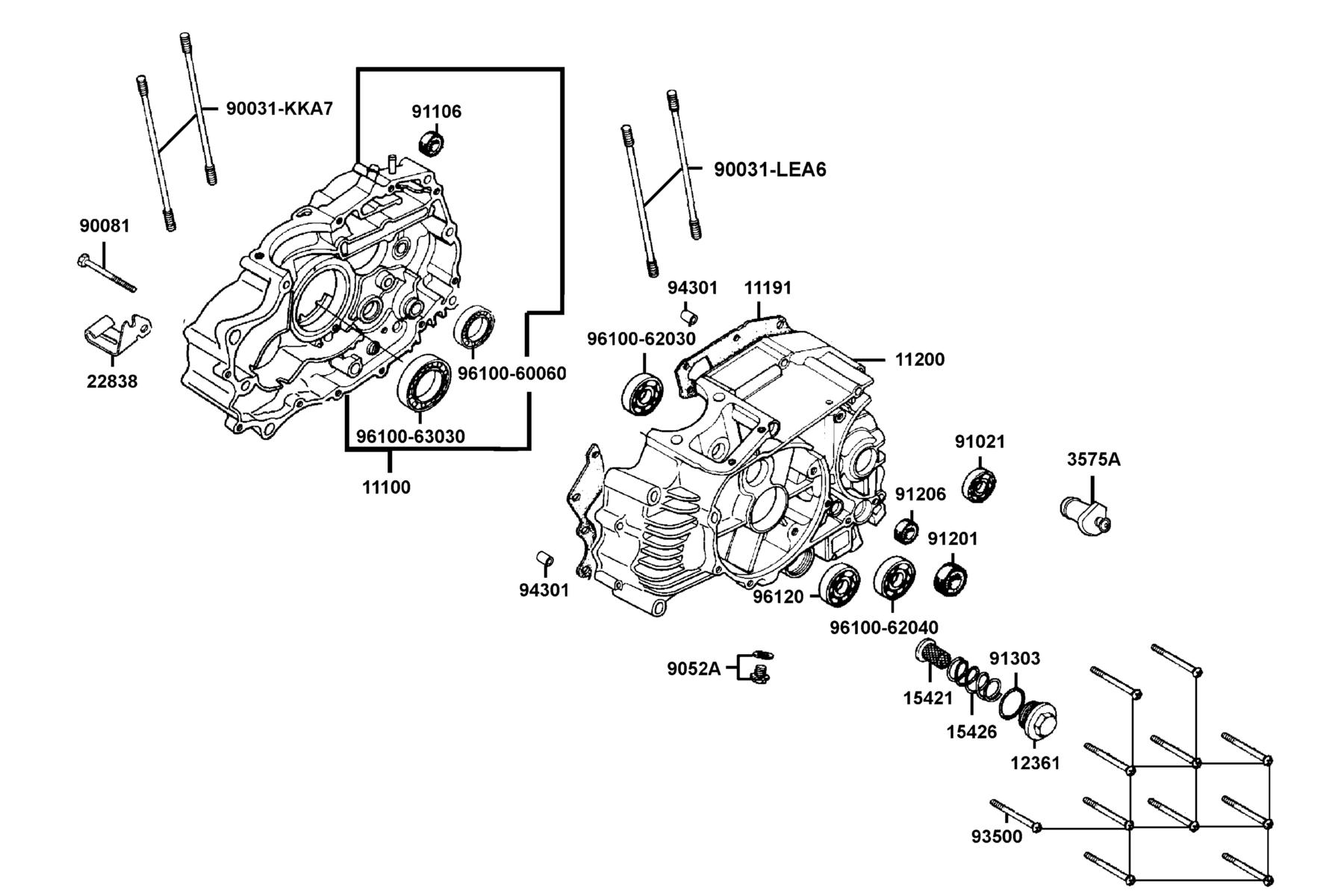 SPADE 150 FI(2020) Crankcase parts diagram