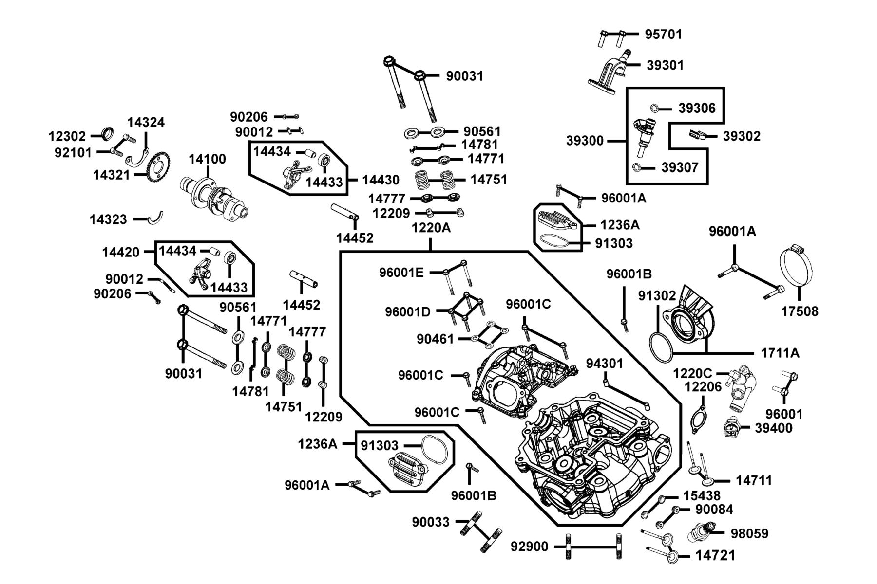 MXU 450i LE(2019) Cylinder Head Cover ● Cylinder Head parts diagram