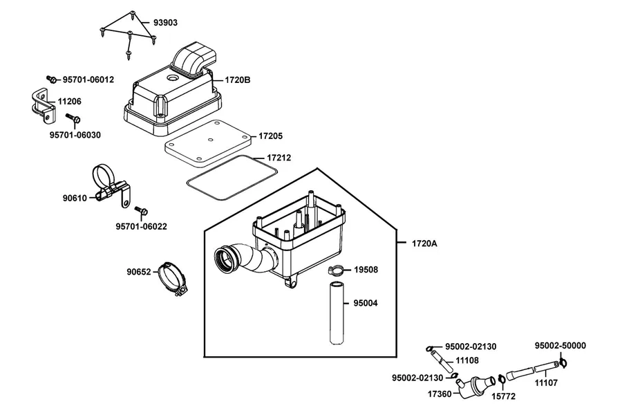 F11 Air Cleaner parts diagram