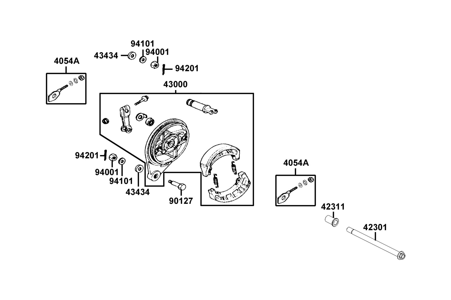 K-PIPE 125(2016~) Rr Caliper parts diagram