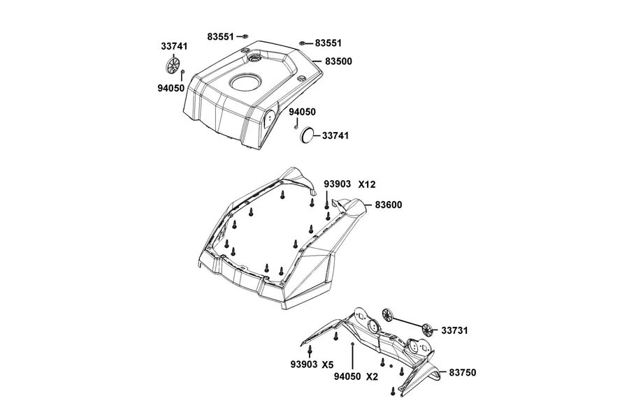 F09 Body Cover parts diagram