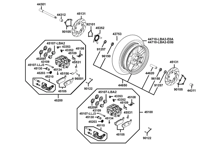 F07 Front Wheel parts diagram