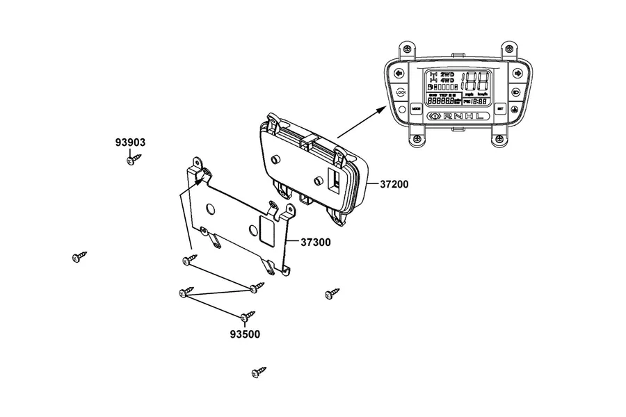 F02 Speed Meter parts diagram