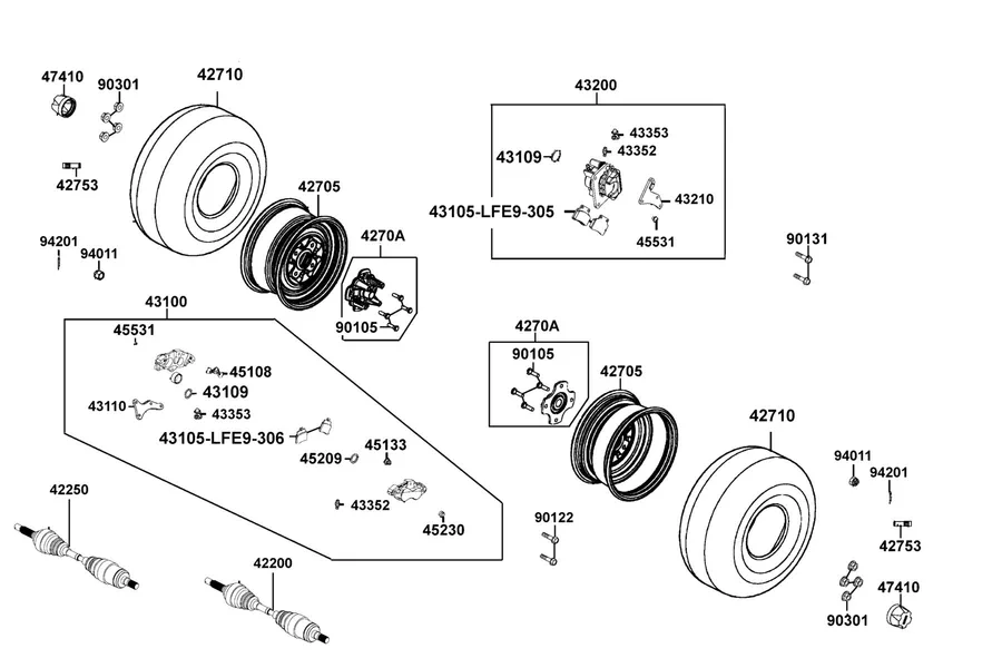 F08 Rear Wheel parts diagram