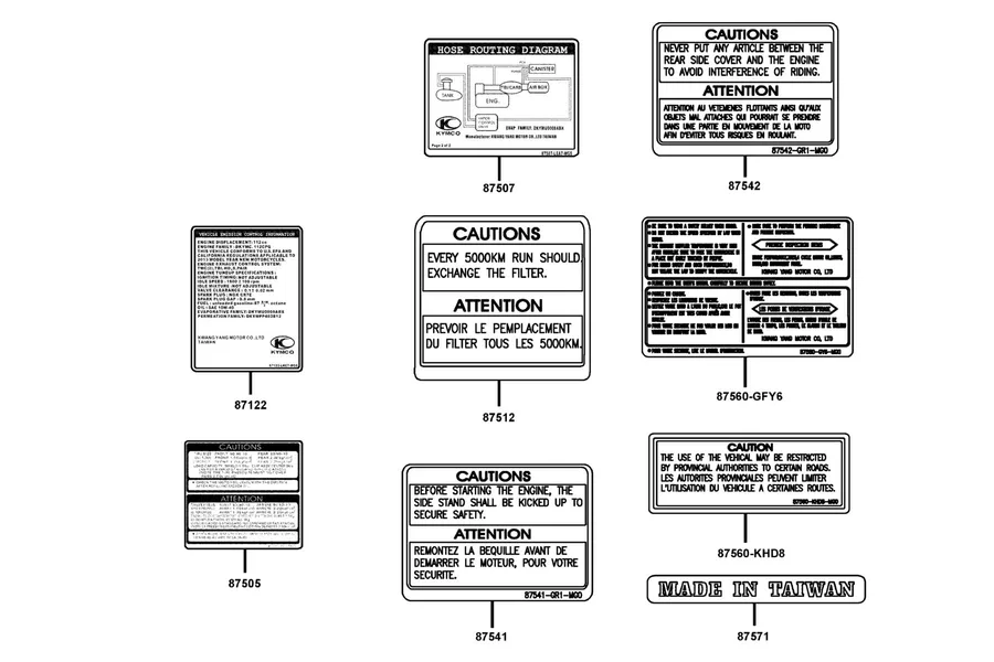 F24 Caution Label parts diagram