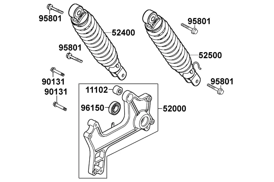 F16 Rear Cushion parts diagram