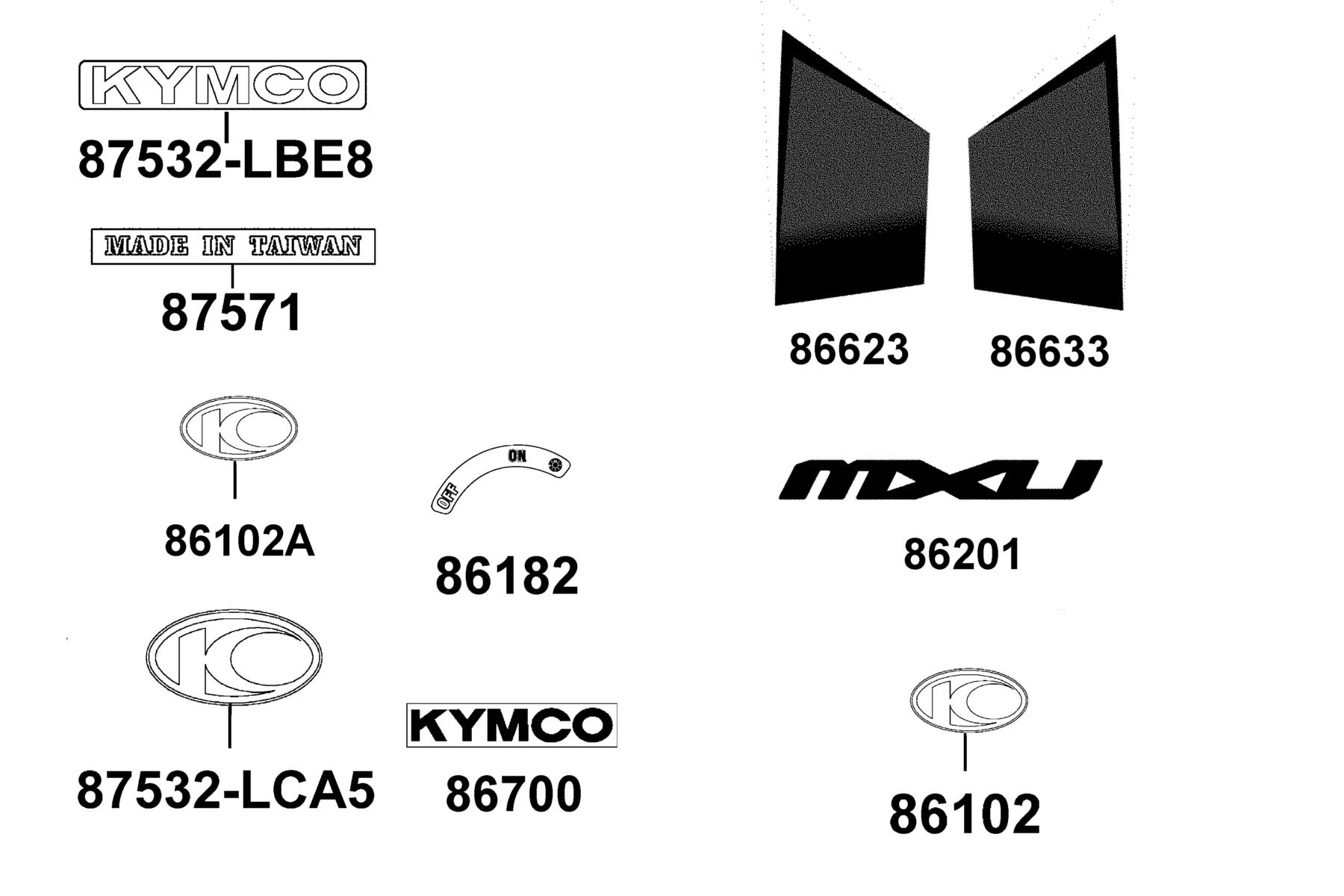 MXU 150X 2025MY EPA Emblem●Stripe parts diagram