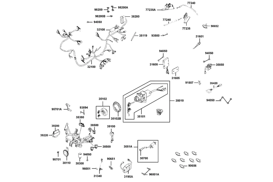 F18 Harness Wire parts diagram