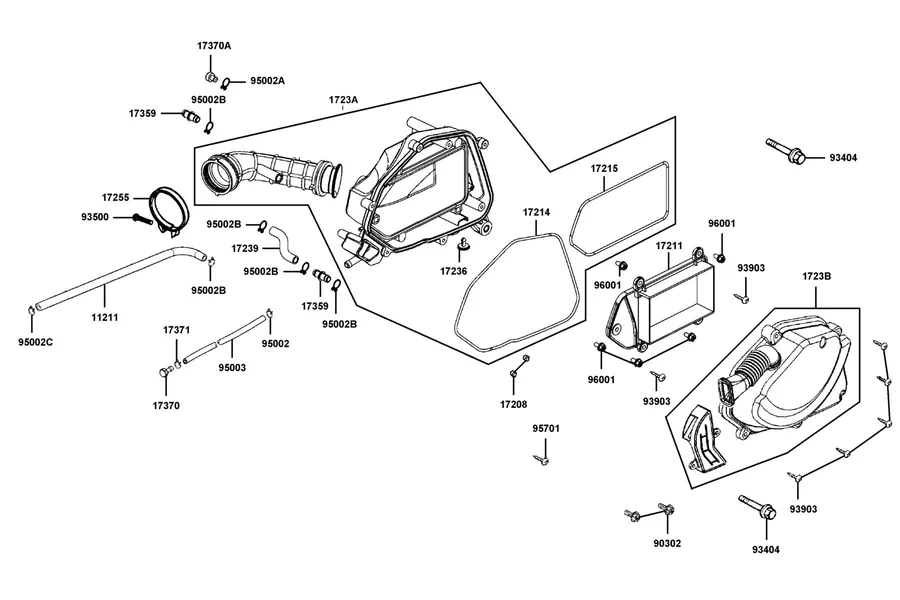 F13 Air Cleaner parts diagram