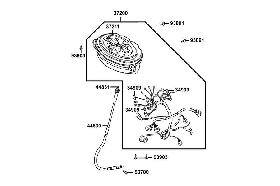 F02 Speedometer parts diagram
