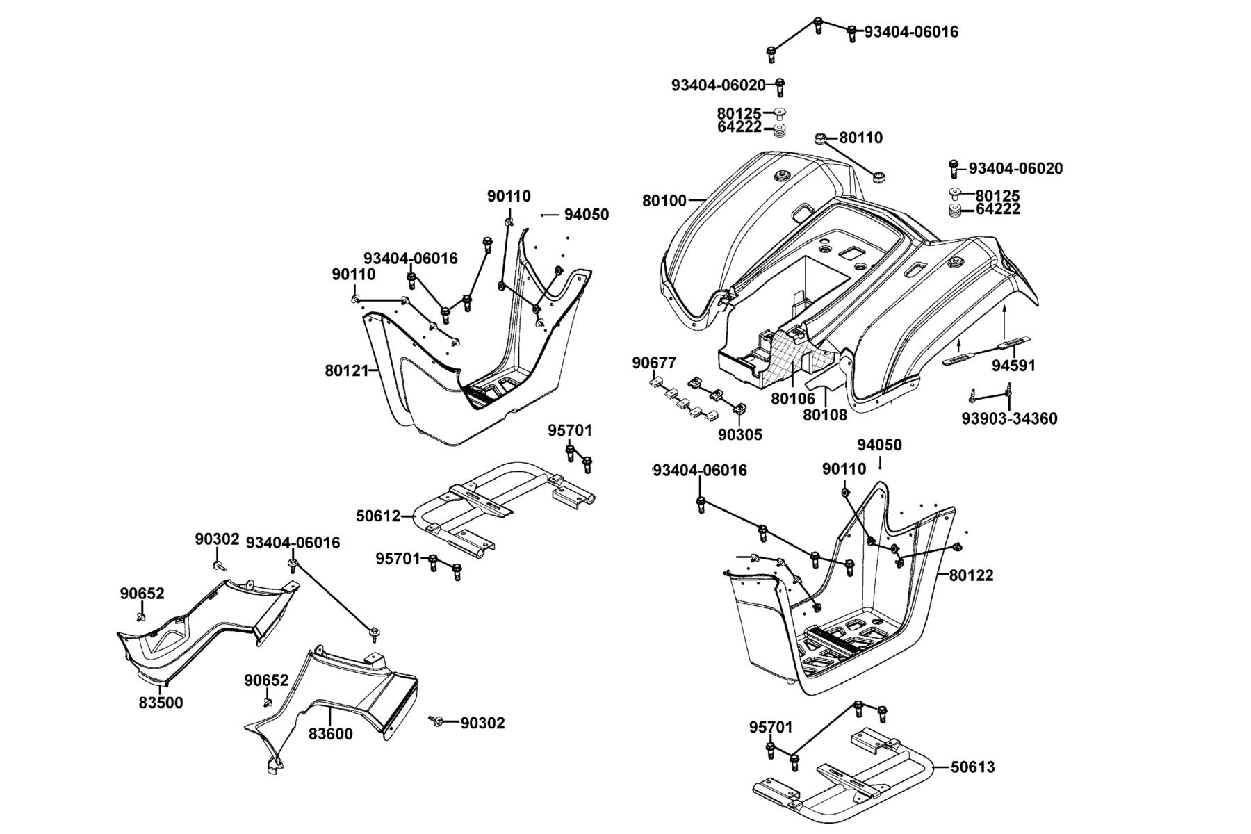 MXU 150 2026 EPA Luggage Box parts diagram