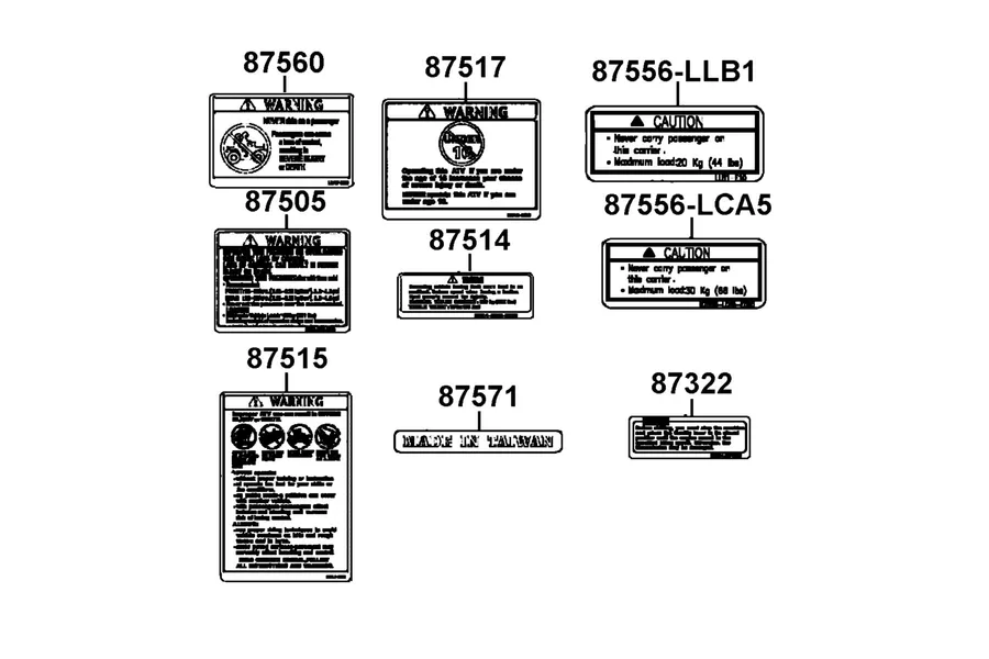F25 Caution Label parts diagram