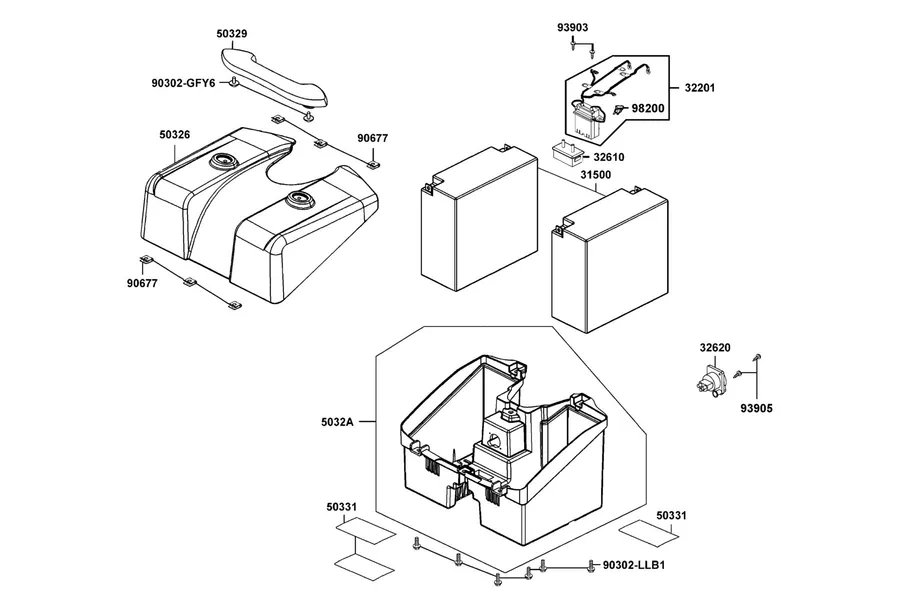 F07 Battery parts diagram