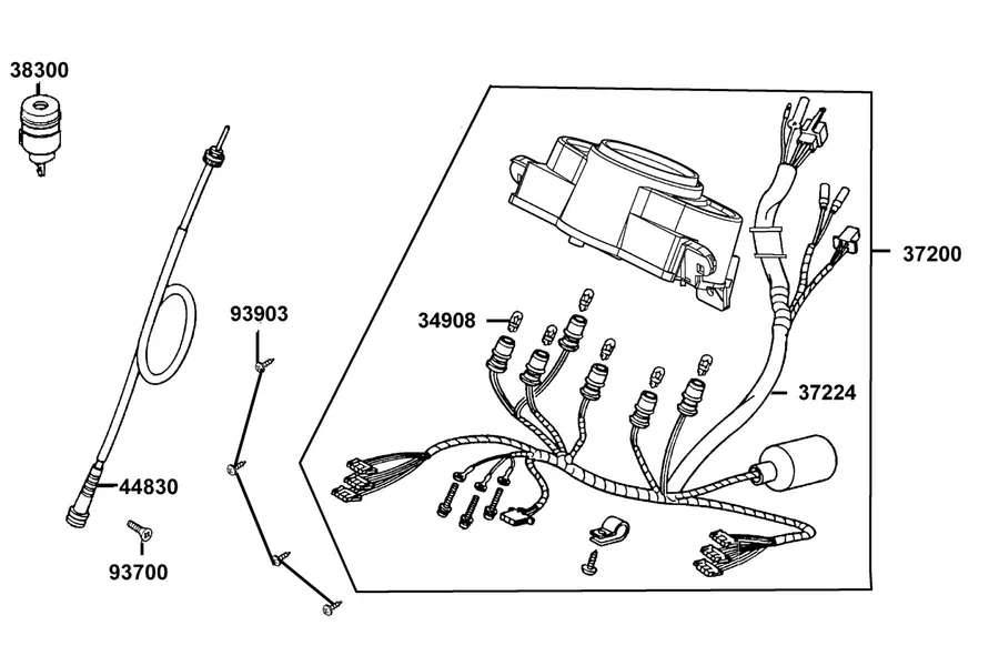 F02 Speedometer parts diagram