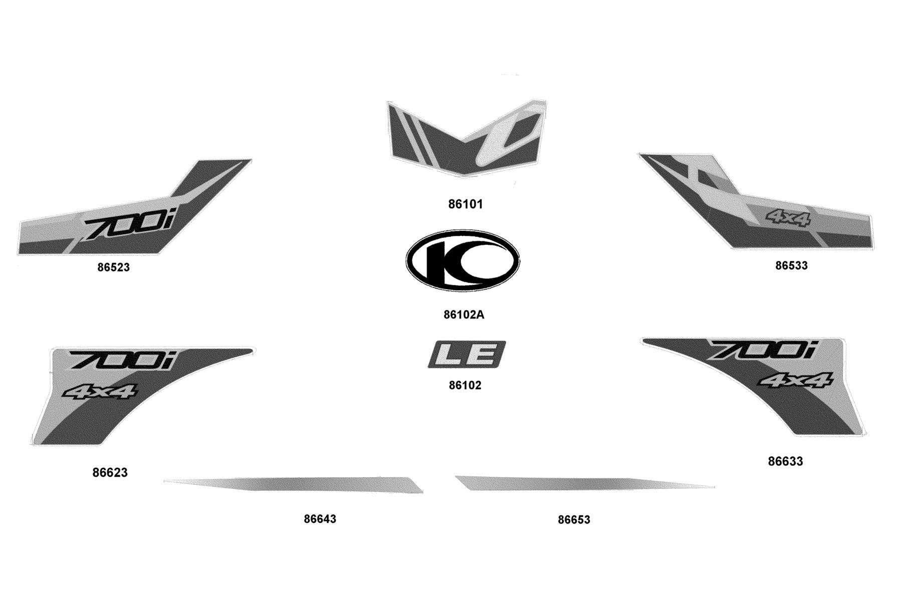 UXV 700i LE (2019~) Emblem ● Stripe parts diagram