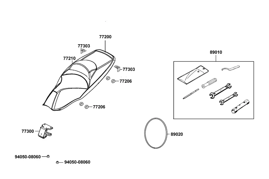 F09 Seat parts diagram