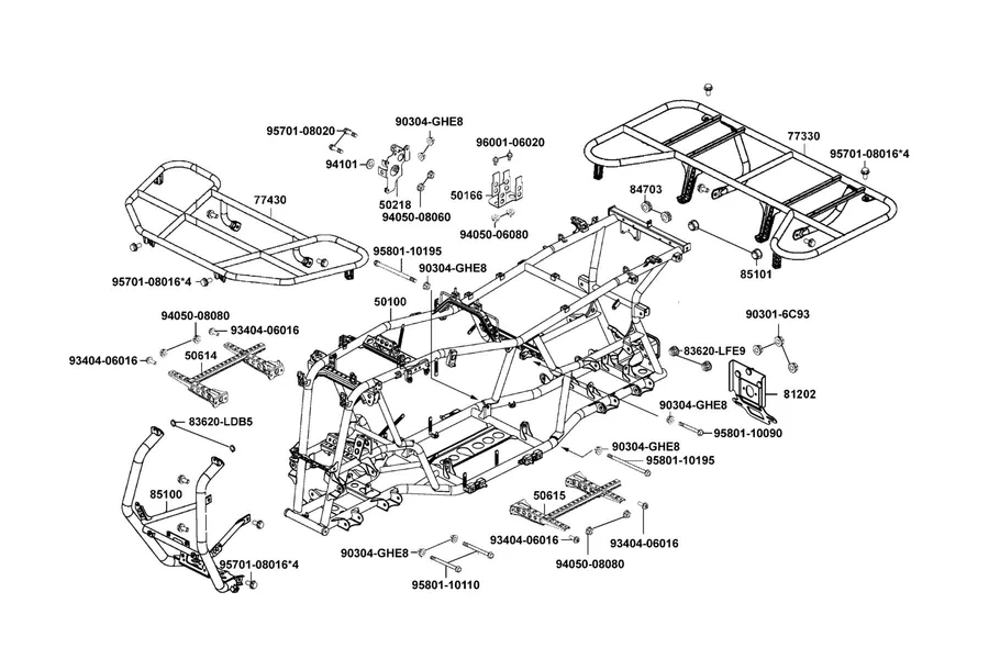 F22 Frame Body parts diagram