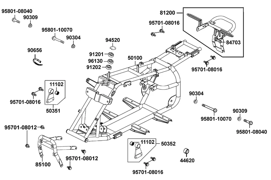 F19 Frame Body parts diagram
