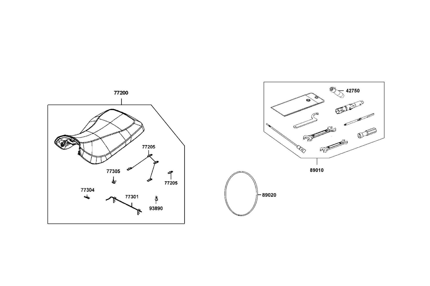 MXU 700i LE(2021) Seat parts diagram