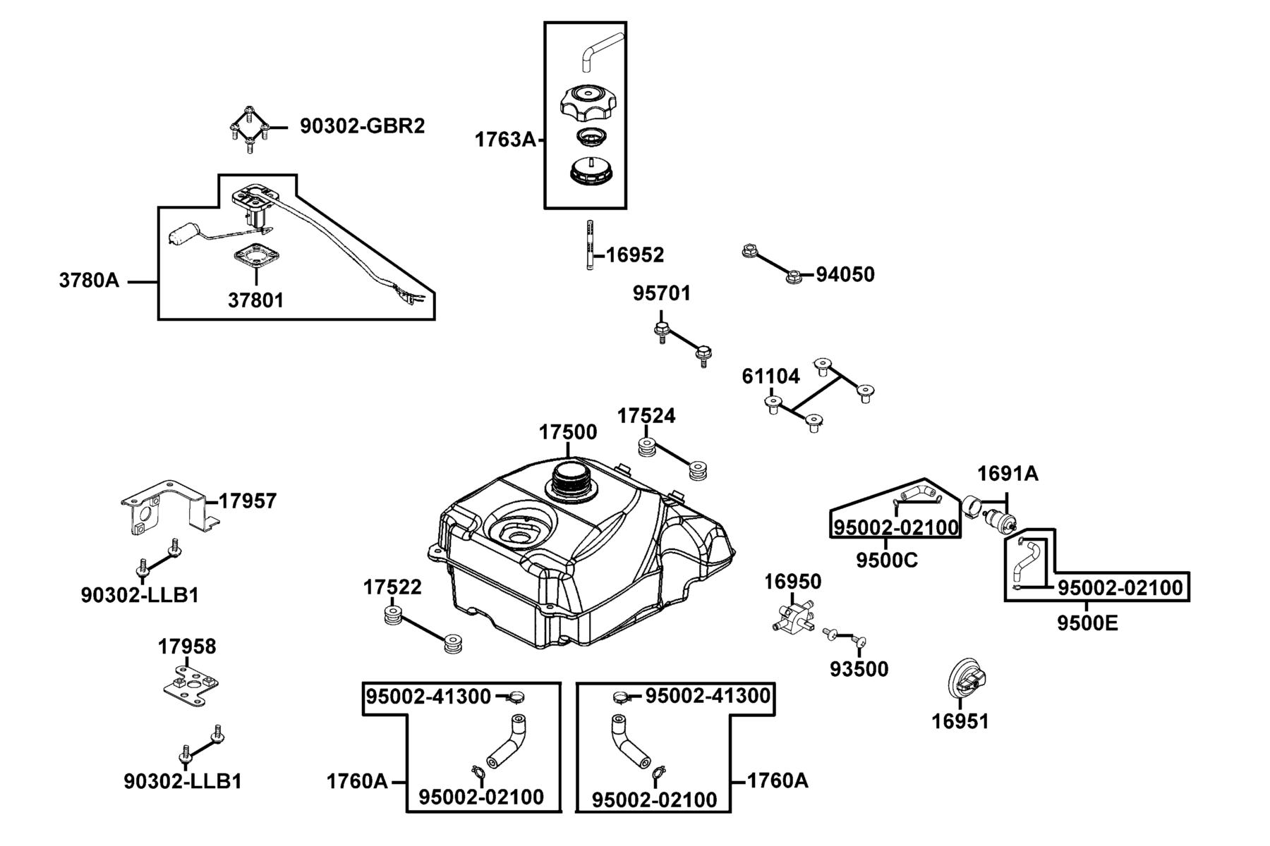 MXU 270(2021) Fuel Tank parts diagram
