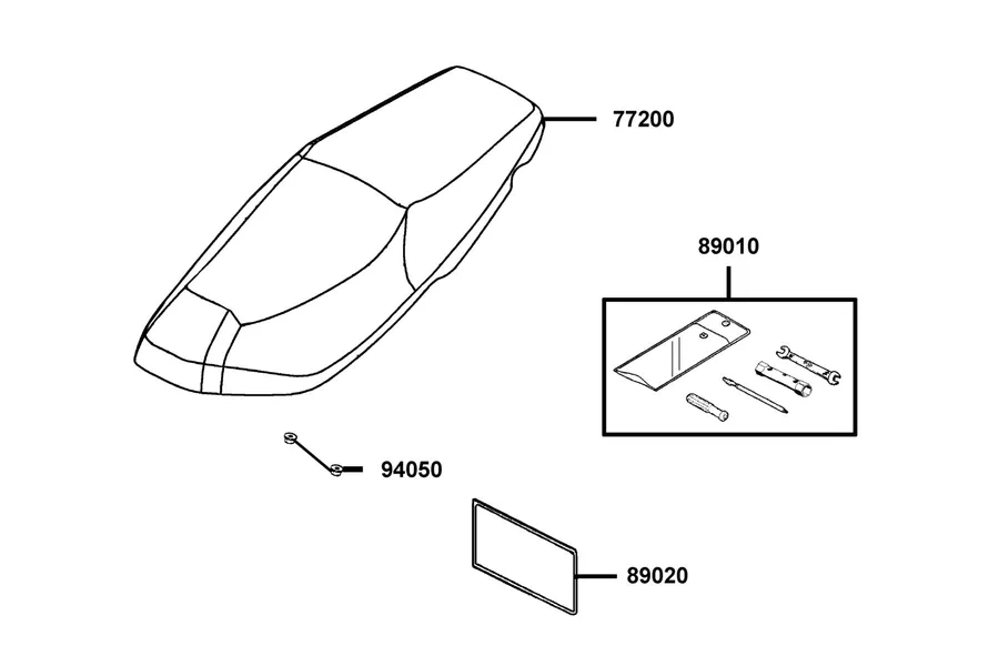 F09 Seat parts diagram