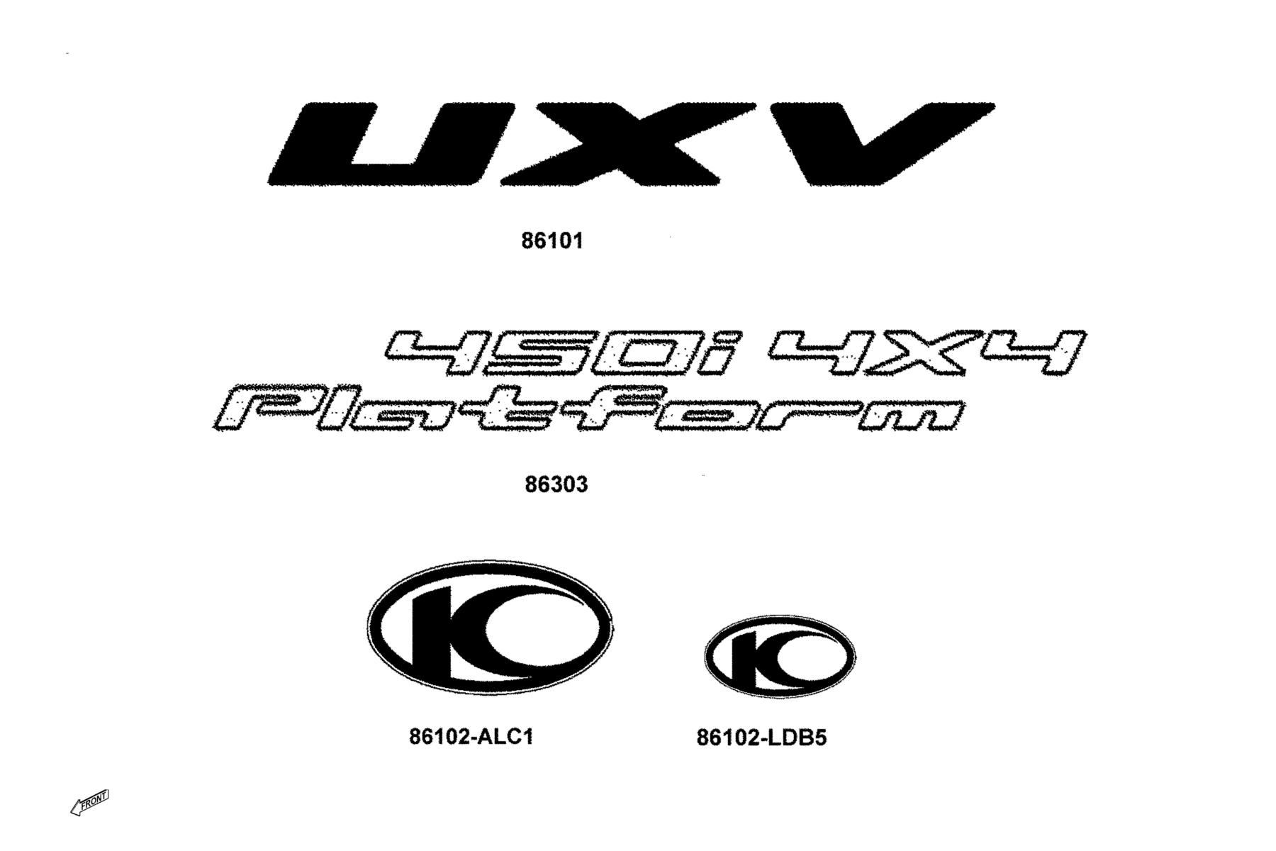 UXV(2022) Emblem●Stripr parts diagram