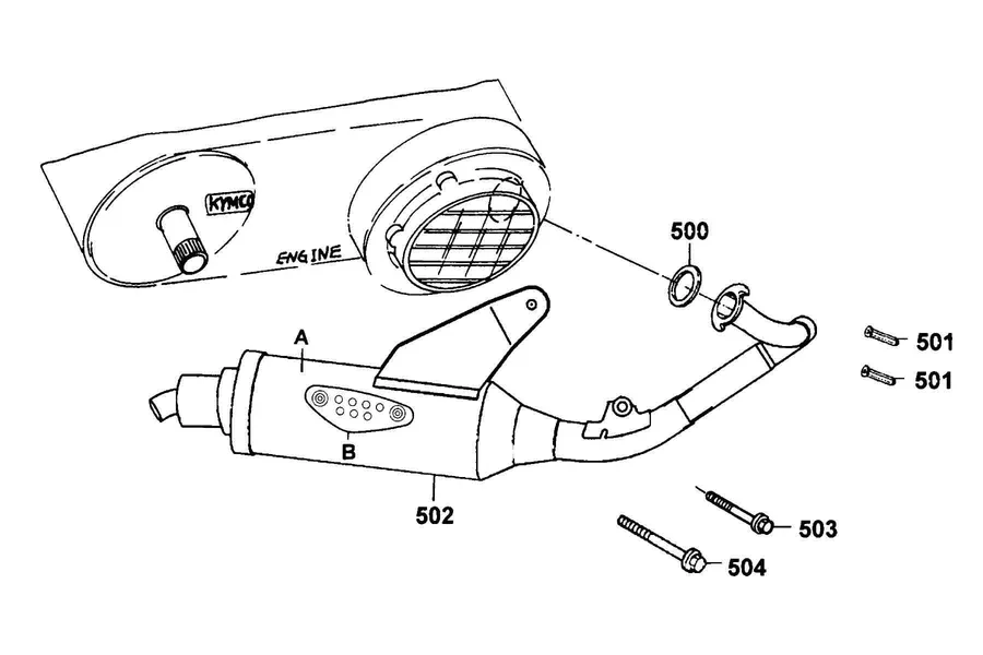 F15 Exhaust Muffler parts diagram