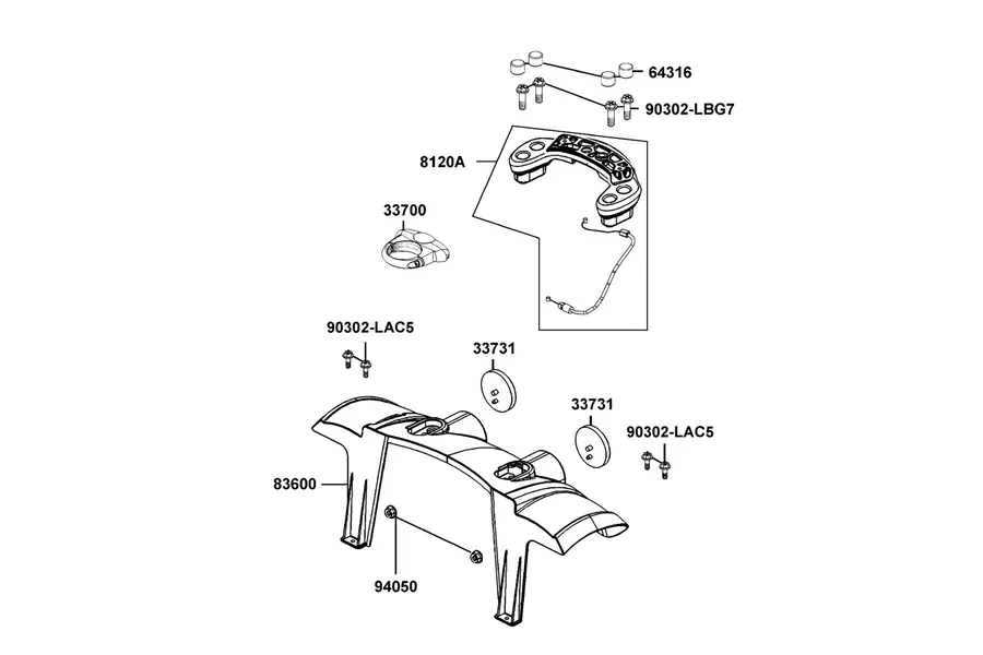 F08 Body Cover parts diagram
