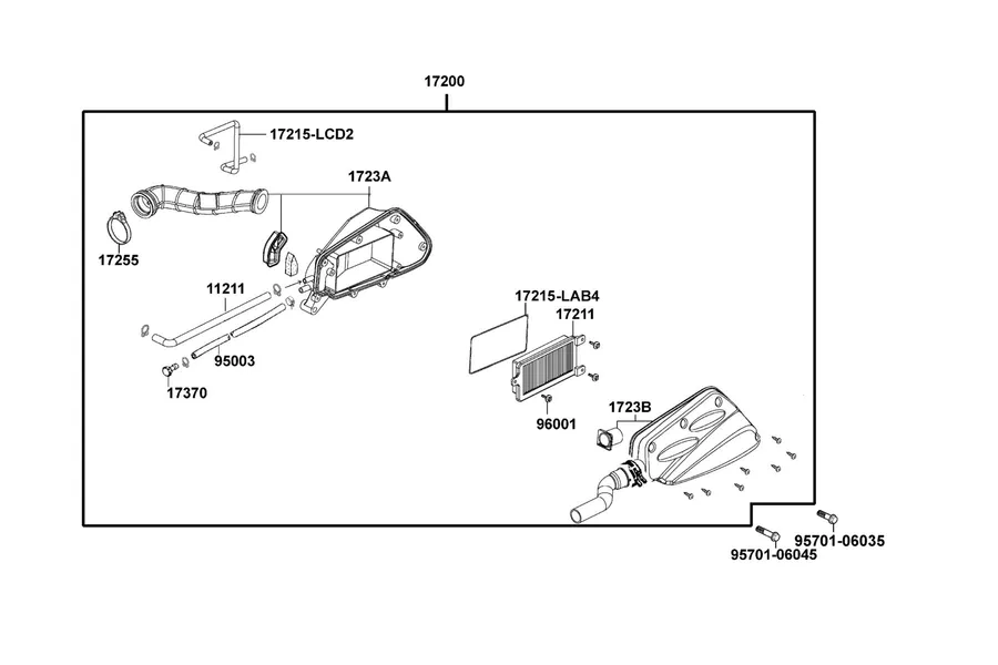 F13 Air Cleaner parts diagram