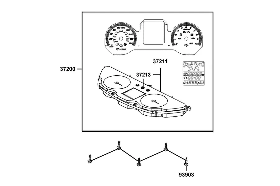 F02 Speed Meter parts diagram