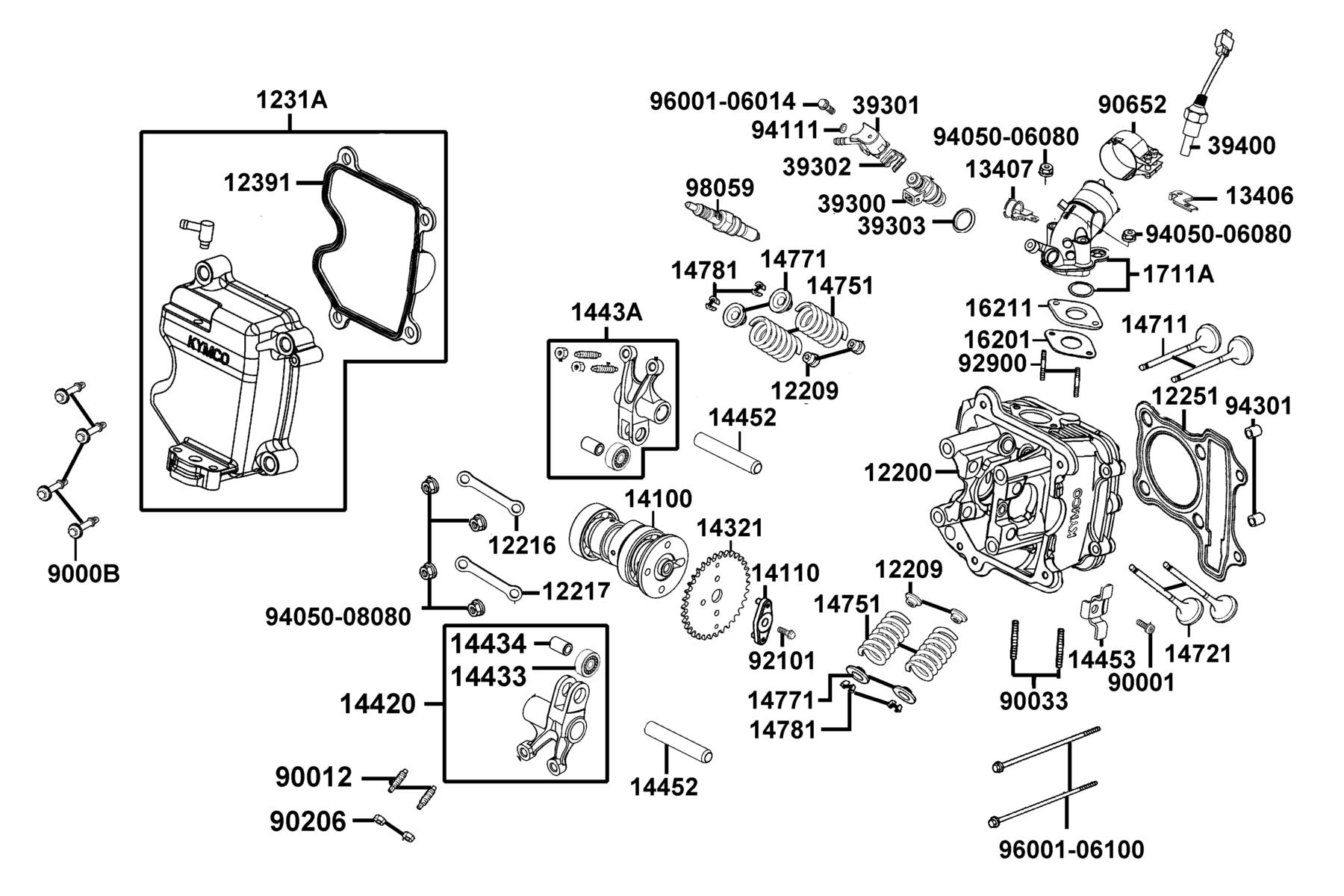 New People S 150(2020~ Cylinder Head parts diagram