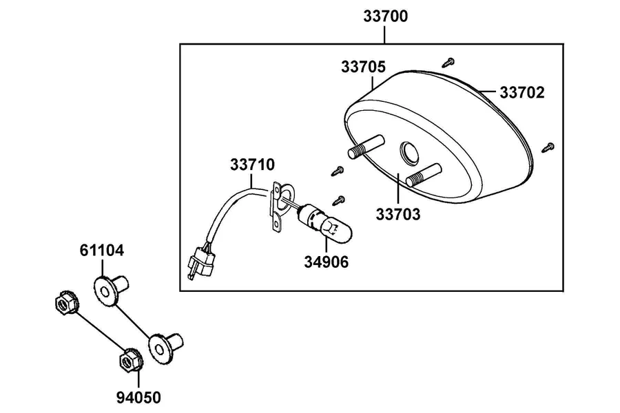F16 Rear Light parts diagram