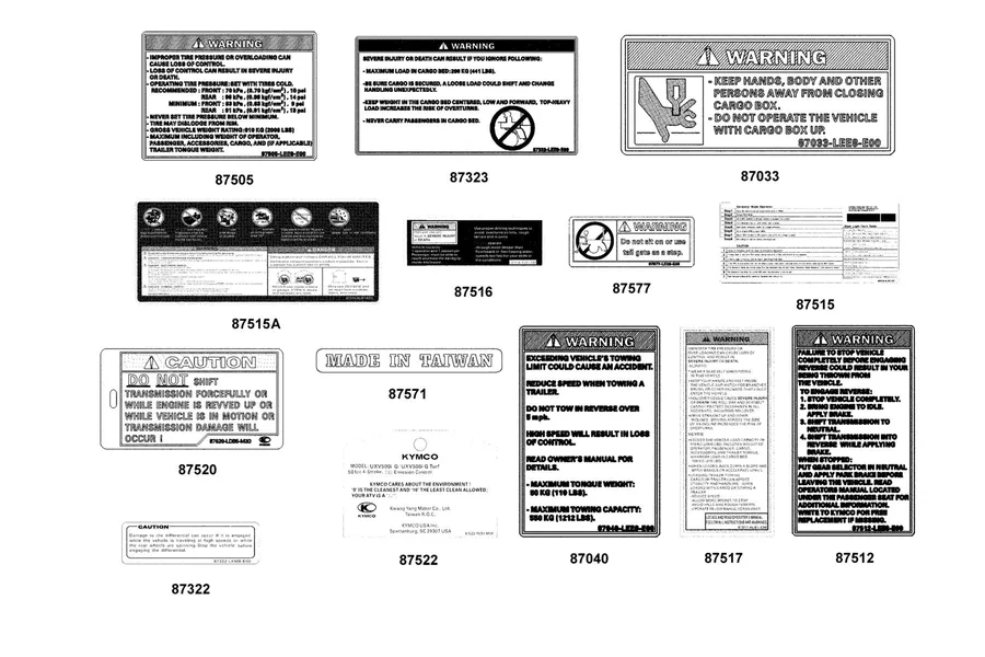 F24 Caution Label parts diagram