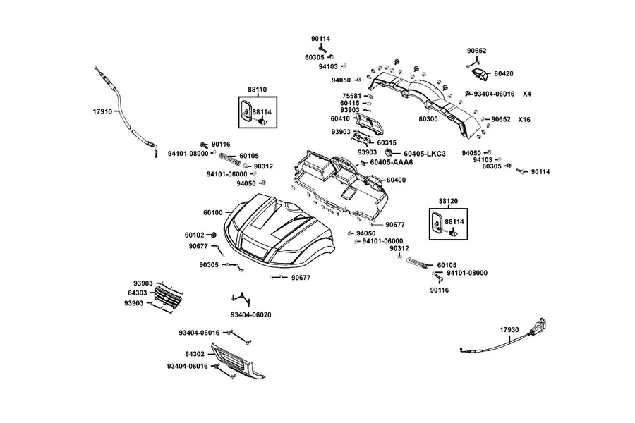 F03 Fender Fr parts diagram