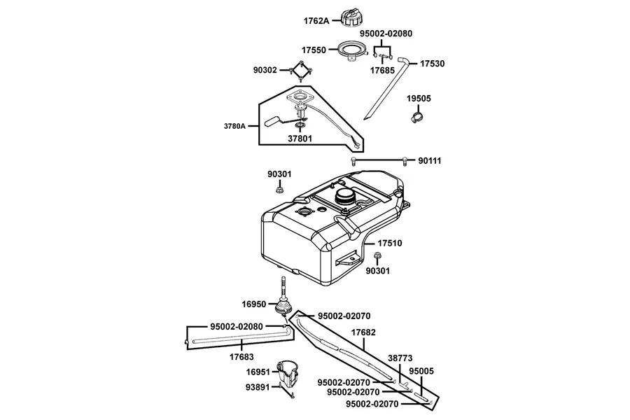 F10 Fuel Tank parts diagram