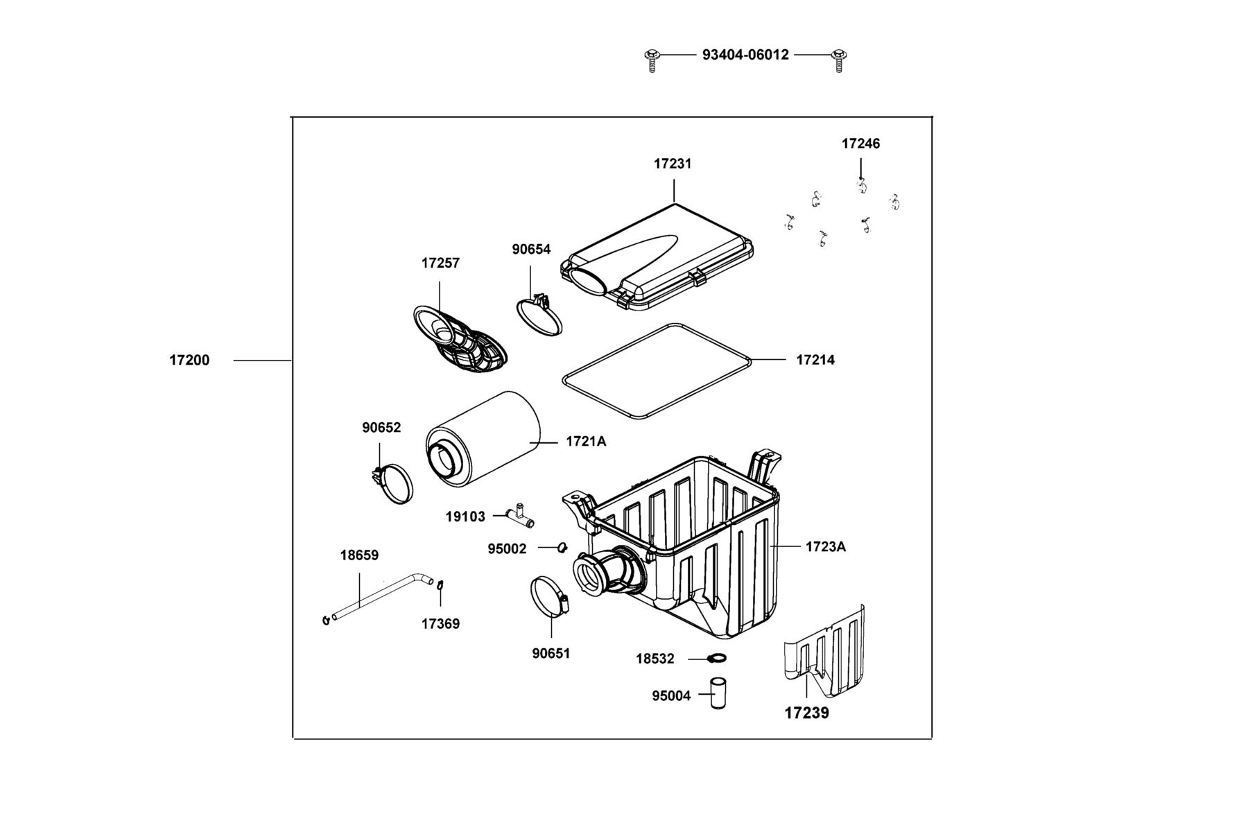 MXU 550i (2026MY) Air Cleaner parts diagram